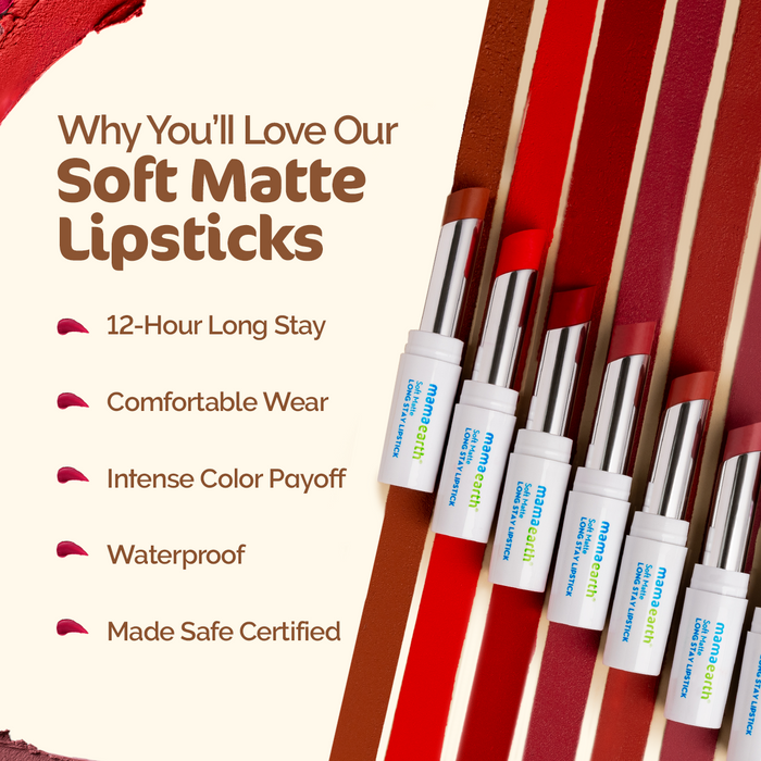 Soft Matte Long Stay Lipstick - Mulberry Pink - 3.5 g