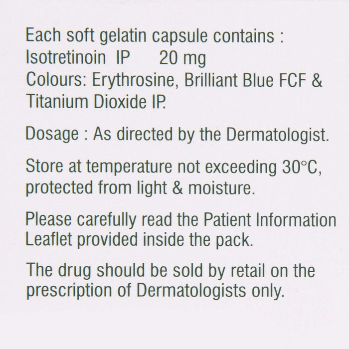 Sotret 20 mg Capsule - Cosmosentials