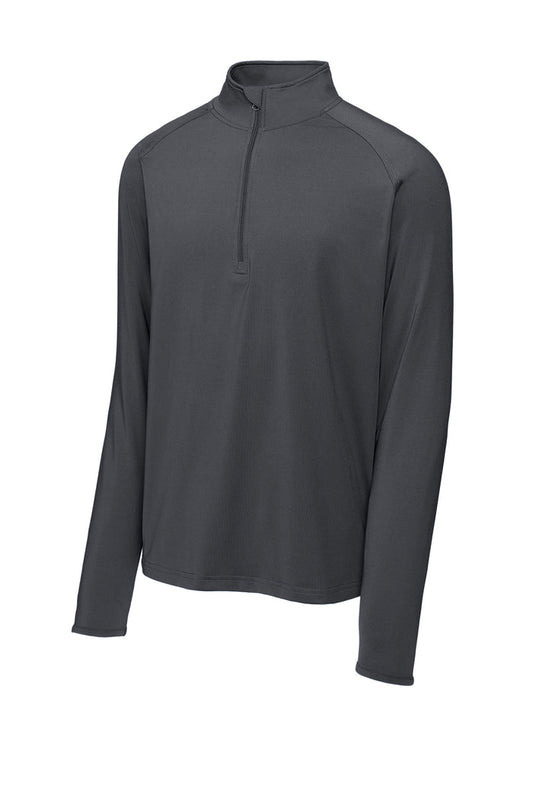 SPORT - TEK - CHARCOAL GREY - STRETCH 1/4 ZIP PULLOVER