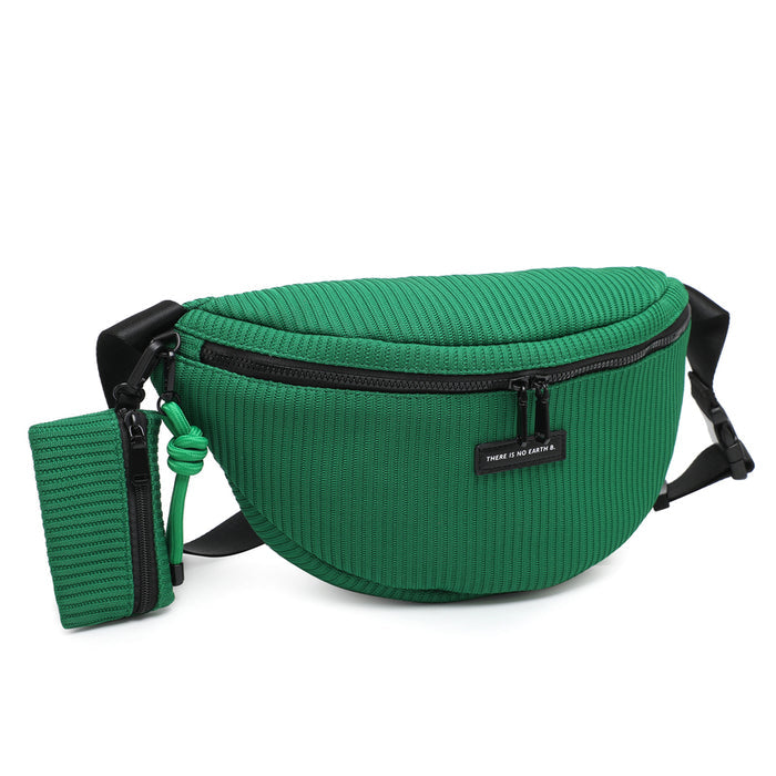 Sporty ribbed texture belt bag with slogan detail wholesale