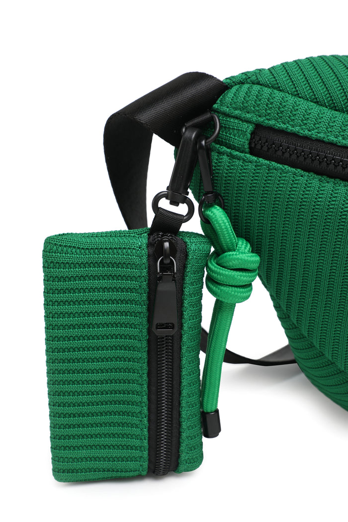 Sporty ribbed texture belt bag with slogan detail wholesale