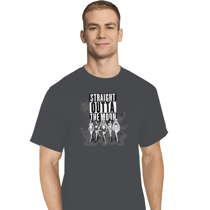 Shirts T-Shirts, Tall / Large / Charcoal Straight Outta The Moon