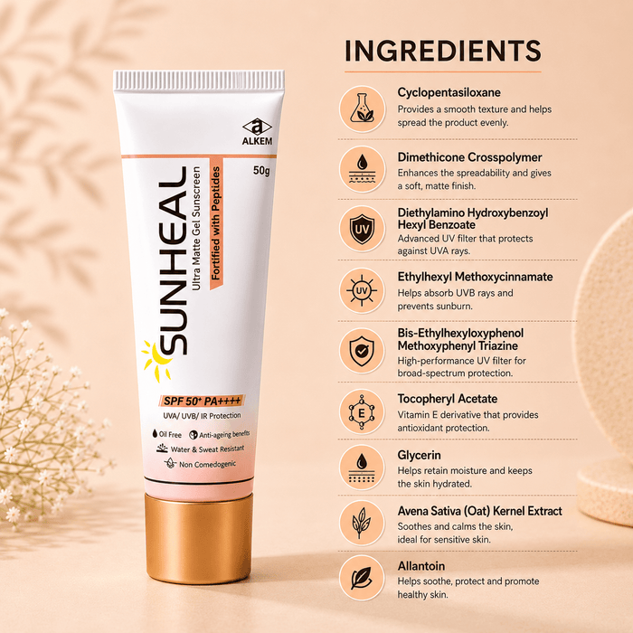Sunheal Ultra Matte Gel Sunscreen - Cosmosentials