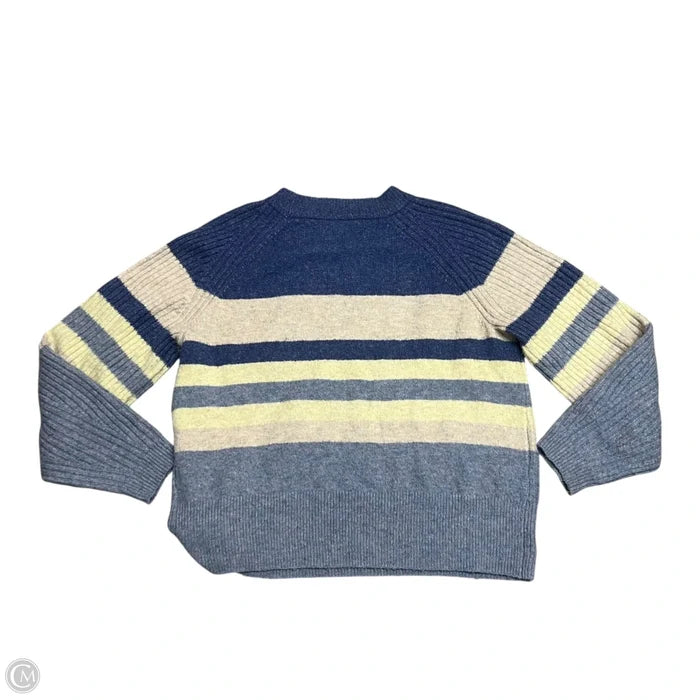 Sweater By M&S  In Blue & Cream, Size: M