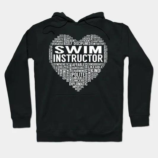 Swim Instructor Heart Hoodie