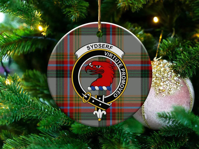 Tartan Clan Crest Design Christmas Tree Ornament