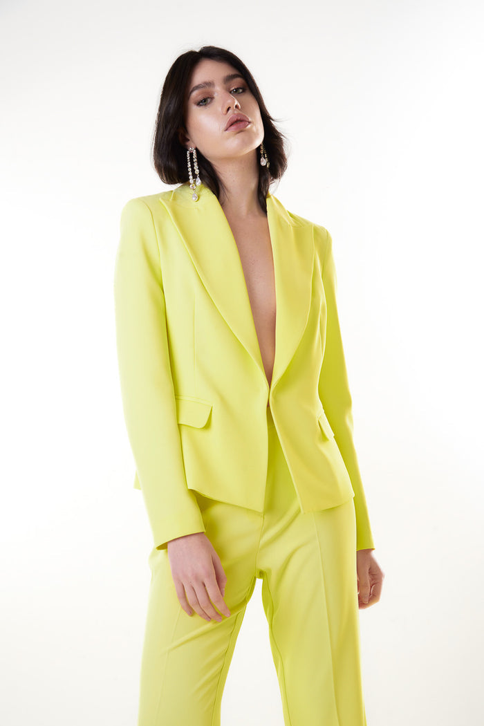 Tailored single button blazer and wide leg trouser set wholesale