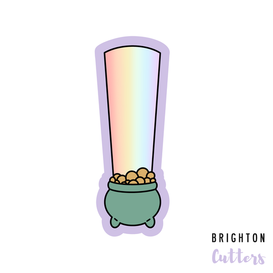 Tall Pot of Gold and Rainbow Cookie Cutter