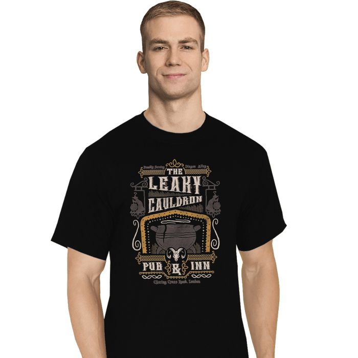 Shirts T-Shirts, Tall / Large / Black The Leaky Cauldron