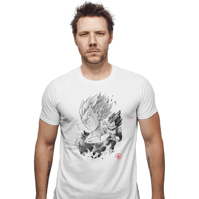Shirts Fitted Shirts, Mens / Small / White The Prince Of Saiyans