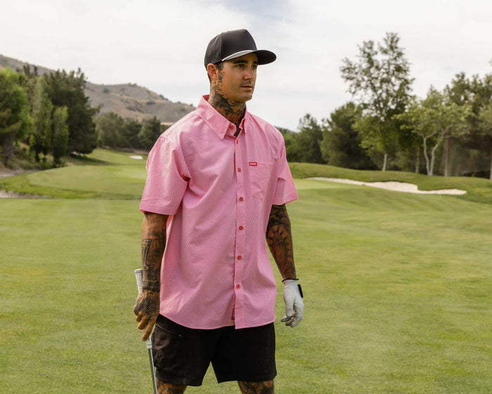 The Trap Short Sleeve Party Shirt - Red / White