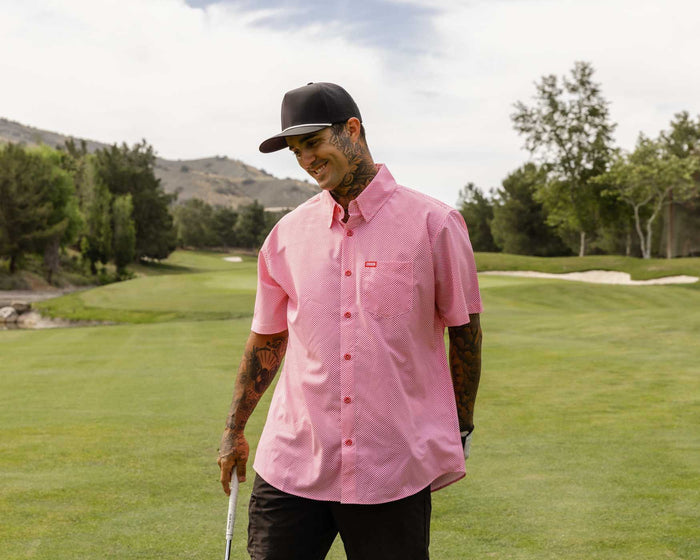 The Trap Short Sleeve Party Shirt - Red / White