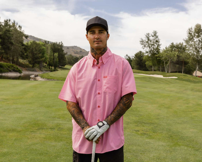 The Trap Short Sleeve Party Shirt - Red / White