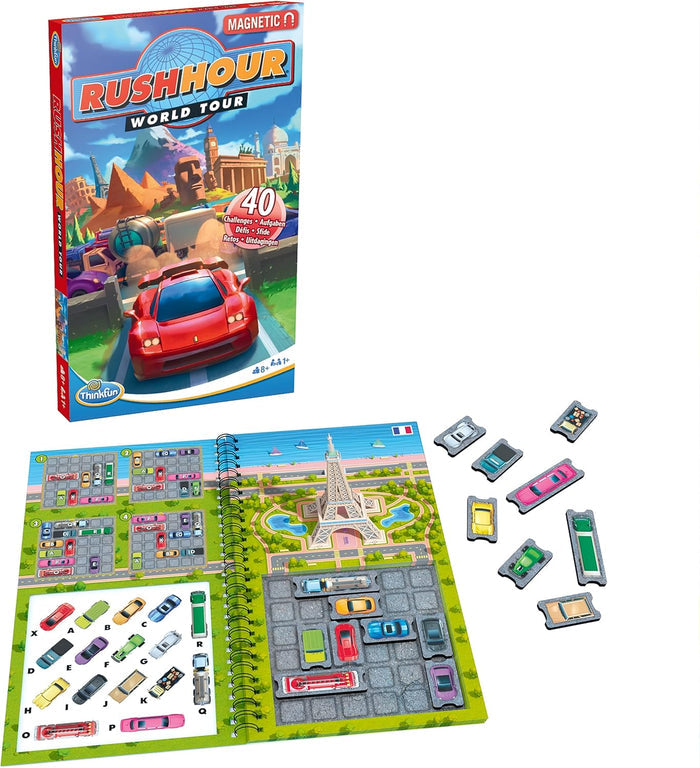 ThinkFun: Rush Hour: World Tour: Magnetic Travel Puzzle Game