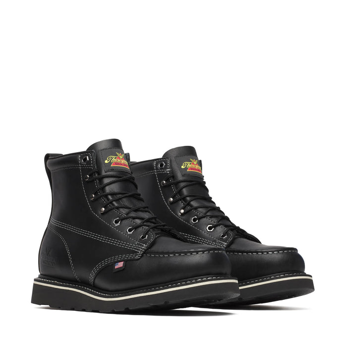 Thorogood Midnight Series 6" Black Moc Toe Boot 814-6206