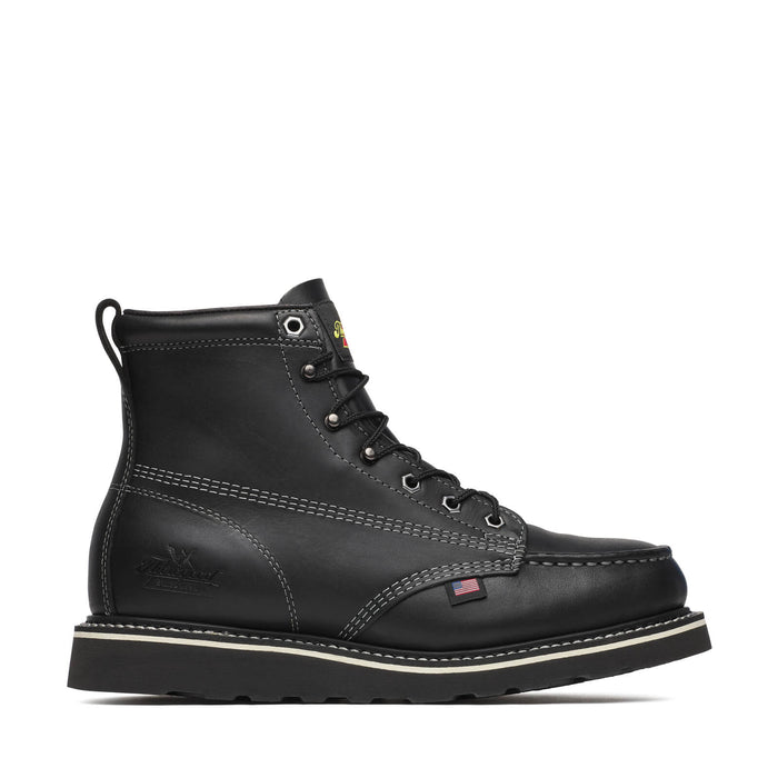 Thorogood Midnight Series 6" Black Moc Toe Boot 814-6206