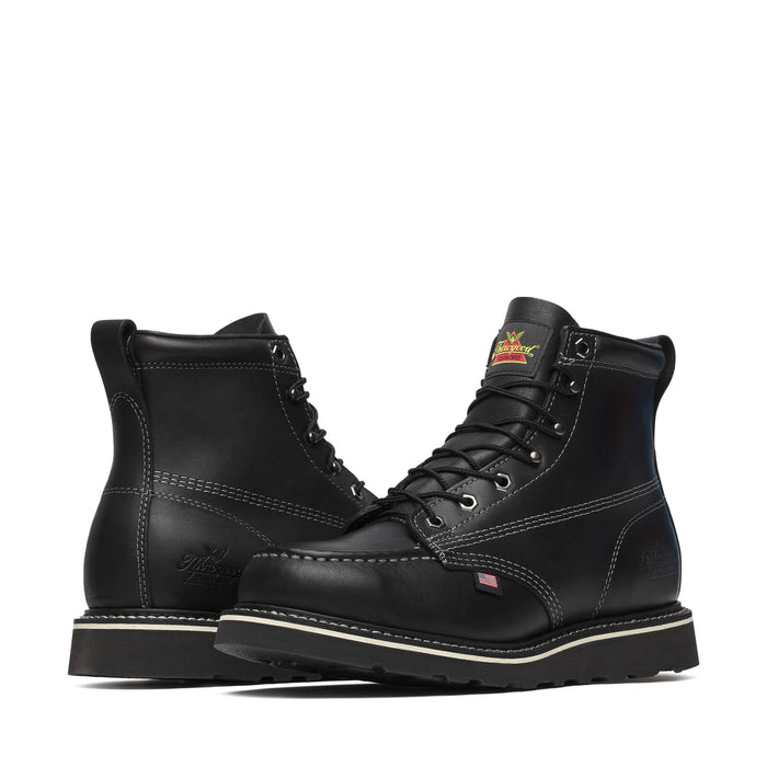 Thorogood Midnight Series 6" Black Moc Toe Boot 814-6206
