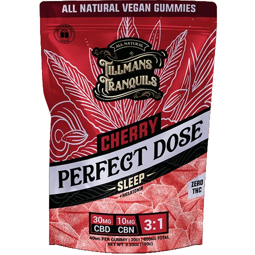 Tillmans Tranquils - Perfect Dose Gummies - Sleep - 30mg CBD/10mg CBN/5mg Melatonin - 15ct