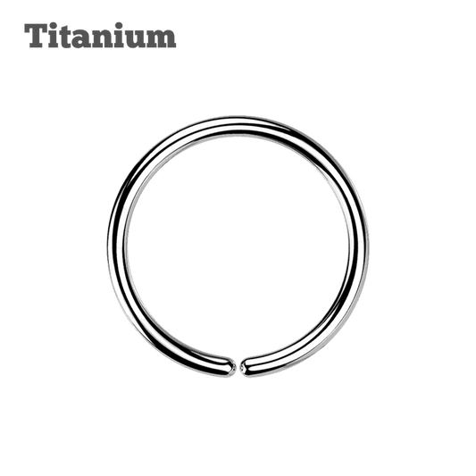 steel color titanium plain seamless hoop