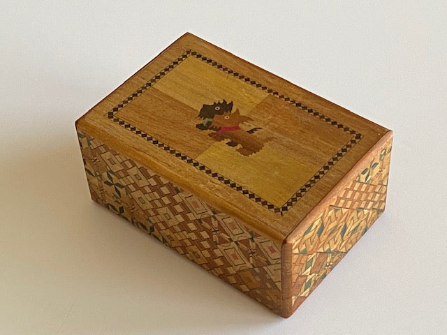 Vintage 5 Sun Japanese Secret Puzzle Box with Musical Drawer