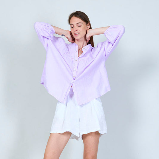 Vintage-inspired button-down blouse wholesale