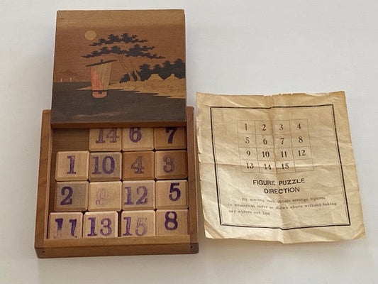 Vintage Sansui Zougan Japanese Sliding Numerical Puzzle