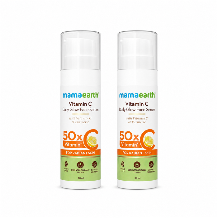 Vitamin C Daily Glow Face Serum With Vitamin C & Turmeric for Radiant Skin - 30ml (Pack of 2)