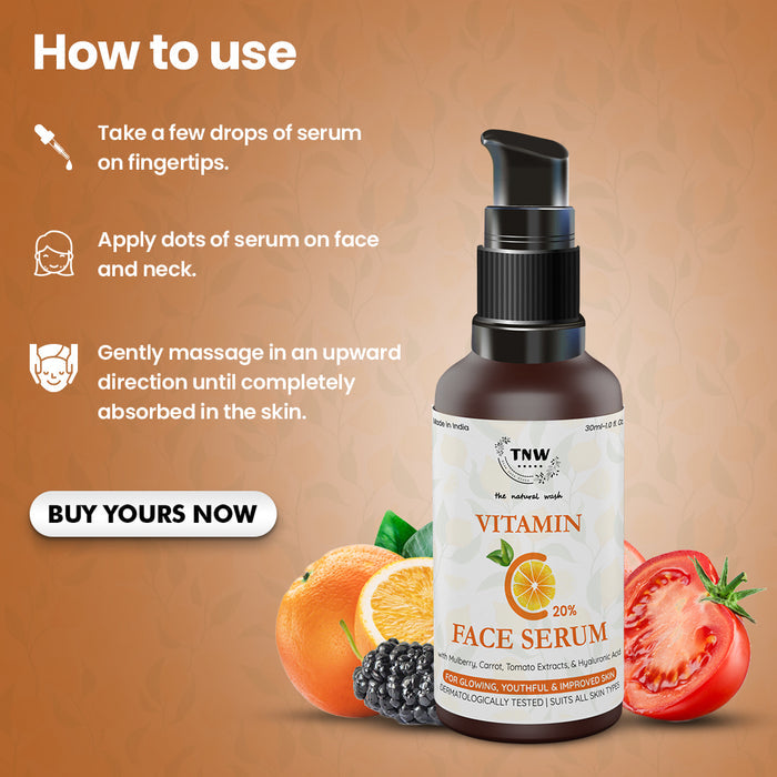 How to Use Vitamin C Face Serum (with 20% Vitamin C, Hyaluronic, Niacinamide, Glycolic Acids) & Others brand