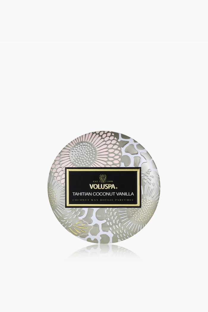 Voluspa Tahitian Coconut Vanilla Tin Candle