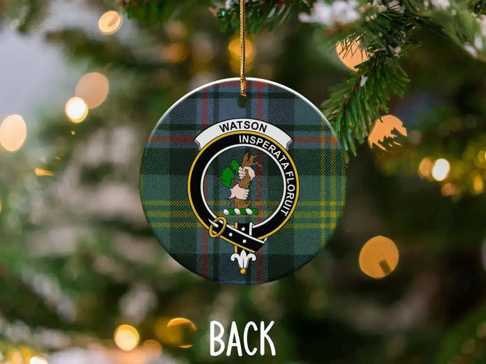 Watson Insperata Floruit Crest Plaid Ornament
