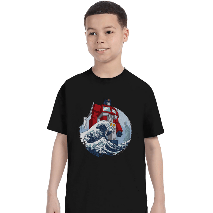 Shirts T-Shirts, Youth / XL / Black Wave Optimus