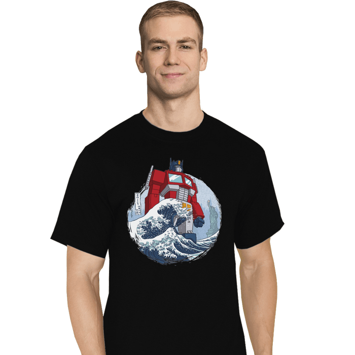 Shirts T-Shirts, Tall / Large / Black Wave Optimus