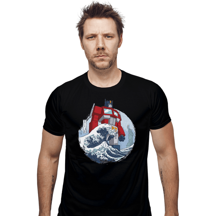 Shirts Fitted Shirts, Mens / Small / Black Wave Optimus