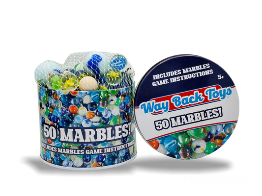 Way Back Toys Marbles Tin Box