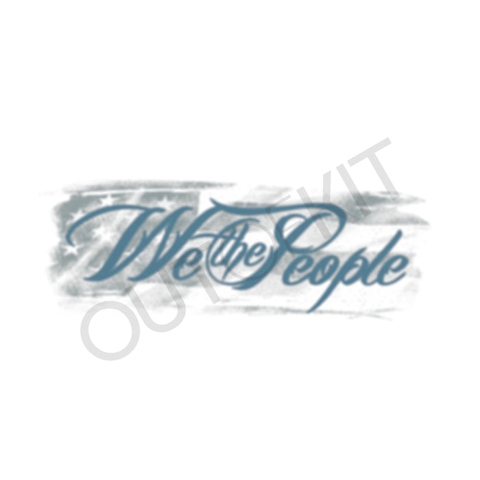 We The People Shaded Tattoo