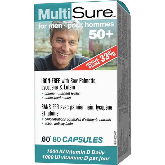 Webber Naturals Multisure For Men 50+ Capsules 60 Pieces - Makkah Pharmacy