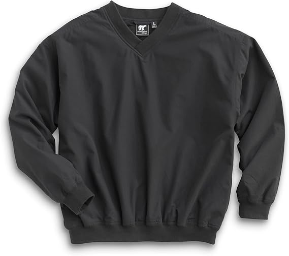 WHITE BEAR - BLACK VNECK PULLOVER  *