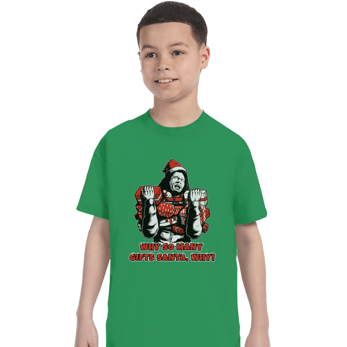 Shirts T-Shirts, Youth / XL / Irish Green Why Santa Why