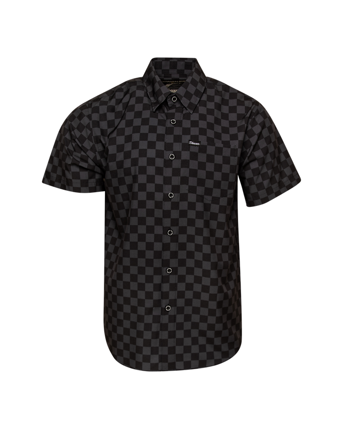 Winners Circle Short Sleeve Party Shirt -Black / Grey