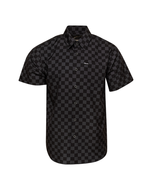 Winners Circle Short Sleeve Party Shirt -Black / Grey