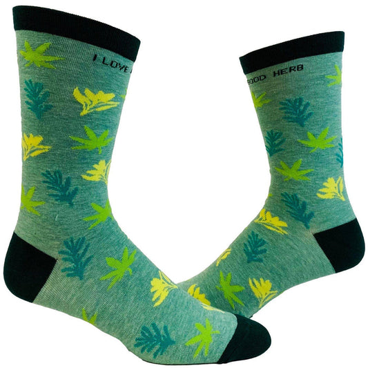 Women's I Love A Good Herb Socks Marijuana CBD Weed Sock