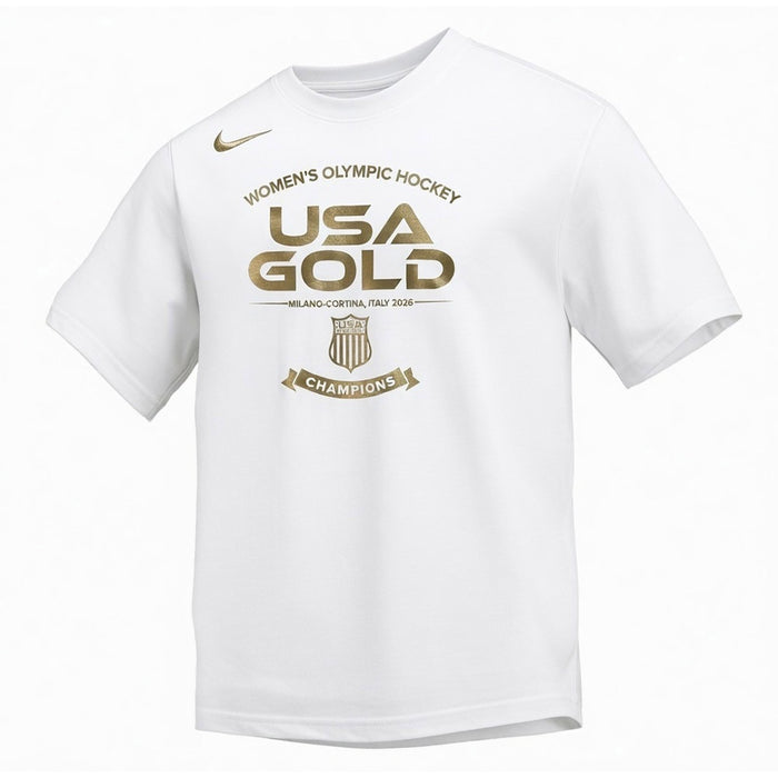 Nike Women's Olympic Hockey Gold Medal Core Cotton Short Sleeve Tee - Men's