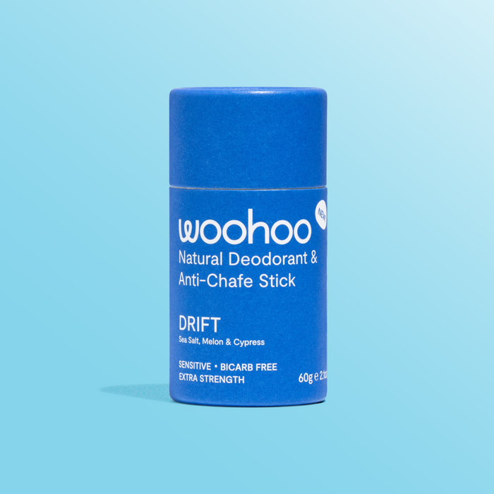 Woohoo Natural Deodorant & Anti-Chafe Stick (Drift) 60g