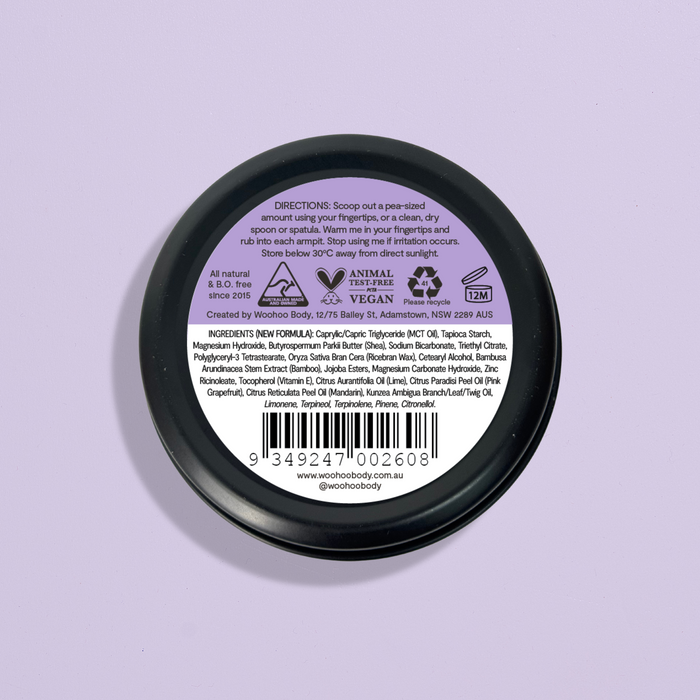 Woohoo Natural Deodorant Paste (Pop) 60g