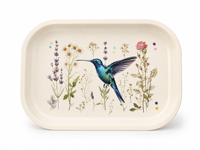 World Buyers - Hummingbird Herbarium Metal Tray - MT112
