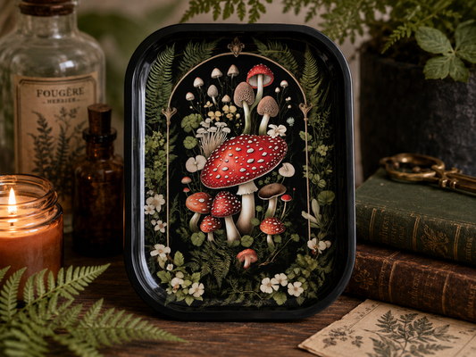 World Buyers - Mushroom Forest Metal Tray - MT128