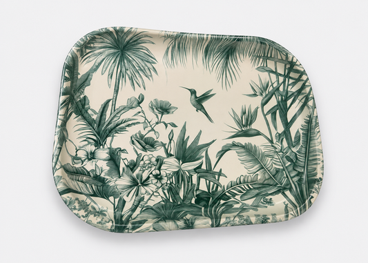 World Buyers - Tropical Hummingbird Metal Tray - MT110