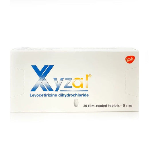 Xyzal 5mg Levocetirizine Dihydrochloride 30 tablets