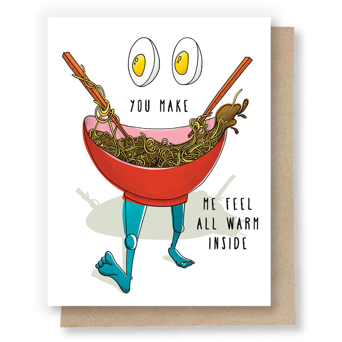 You Make Me Feel All Warm Inside (Ramen) Card by Sweet Pea Cole