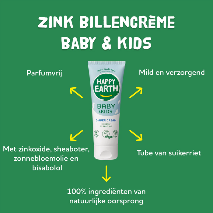 Zinc Butt Cream Baby Happy Earth